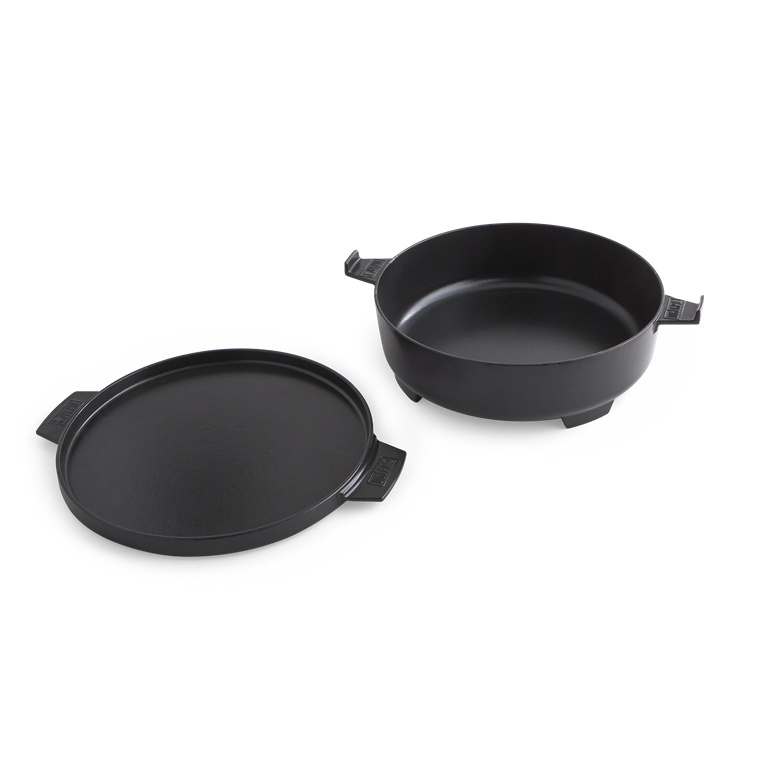 Żeliwny kociołek z żeliwną patelnią Dutch Oven 2 w 1 Weber Żeliwny kociołek z żeliwną patelnią Dutch Oven 2 w 1 Weber