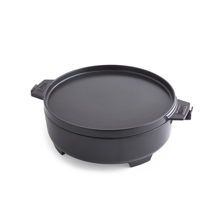 Żeliwny kociołek z żeliwną patelnią Dutch Oven 2 w 1 Weber Żeliwny kociołek z żeliwną patelnią Dutch Oven 2 w 1 Weber