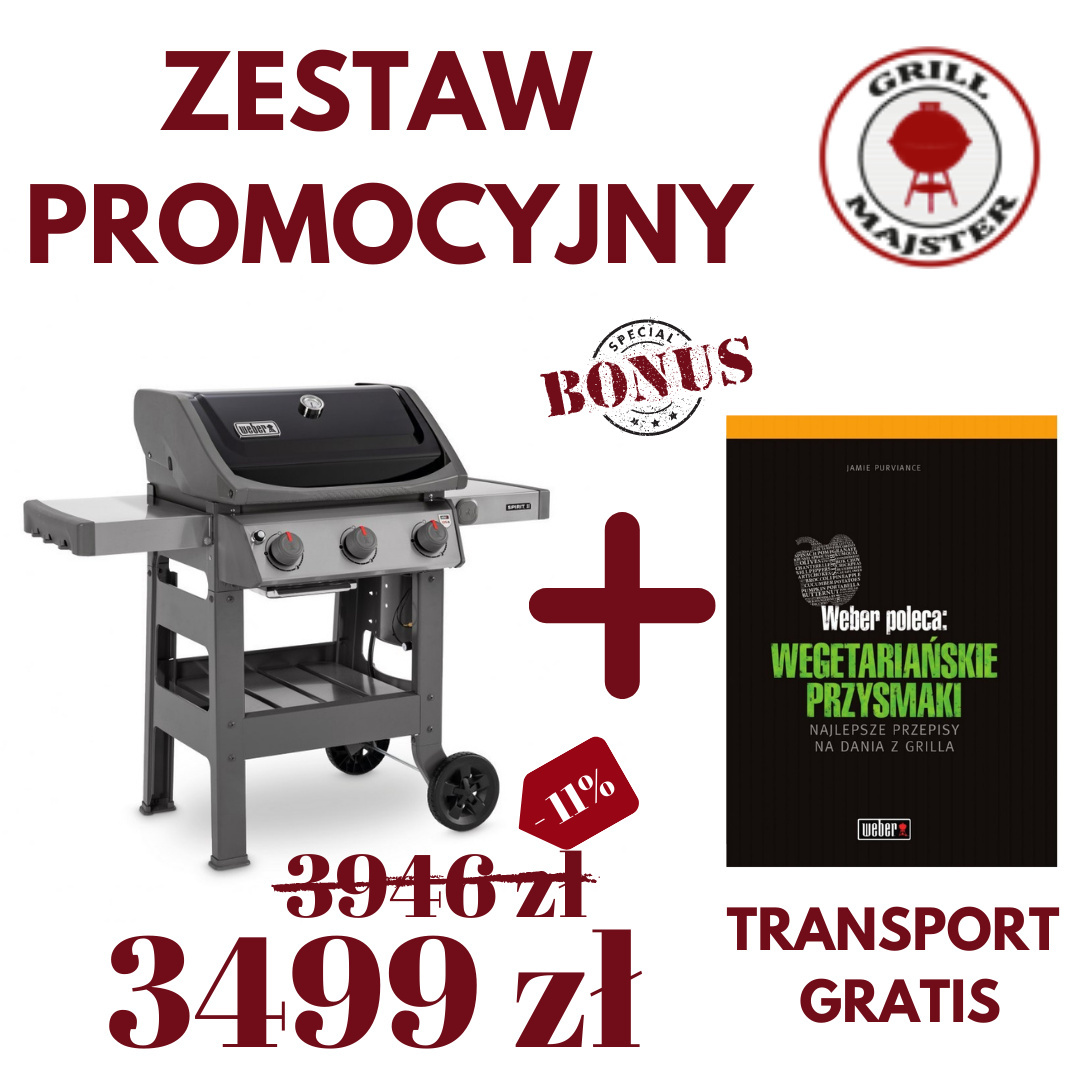 Zestaw promocyjny Grill gazowy Spirit II E-310 z książką Weber poleca: Wegetariańskie Przysmaki Zestaw promocyjny Grill gazowy Spirit II E-310 z książką Weber poleca: Wegetariańskie Przysmaki