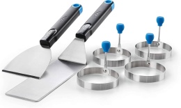 Zestaw narzędzi śniadaniowych z 4 formami do jajek